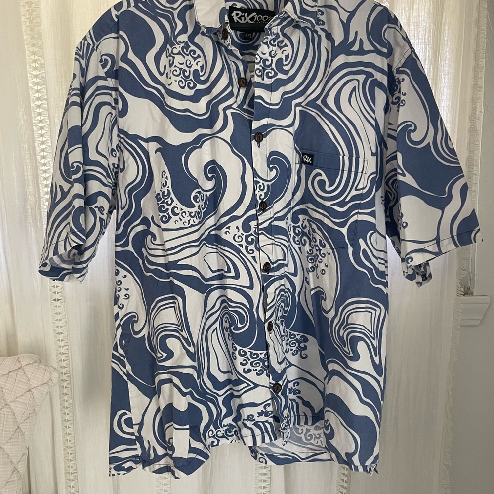 Rip Curl Men's Blue Casual Button Down Shirt